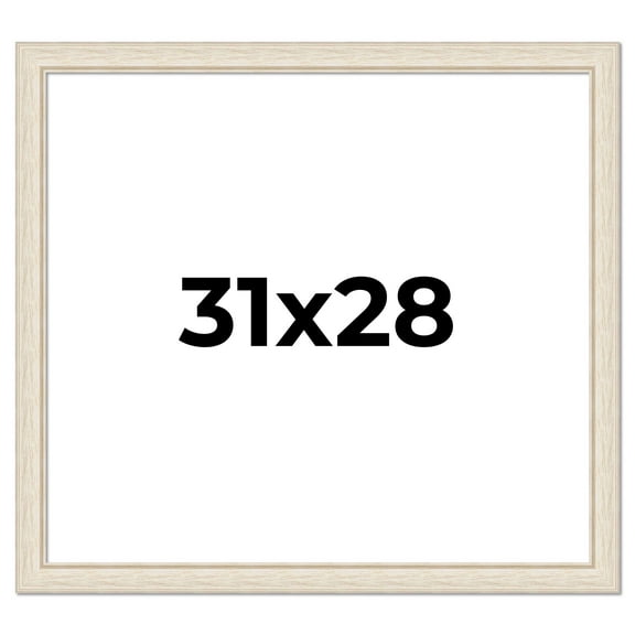 31x28 Frame White Real Wood Picture Frame Width 1.75 inches | Interior Frame Depth 0.5 inches |