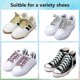 thumbnail image 5 of ZHAOCHENG 2 pares de cordones con purpurina, cordones planos color plata, 5 of 5