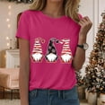 thumbnail image 2 of Duqingm Santa Shirt Christmas Shirts for Women: Merry Christmas Printed Short Sleeve T-Shirts Xmas Holiday Tees Tops for Family Hot Pink,S, 2 of 6