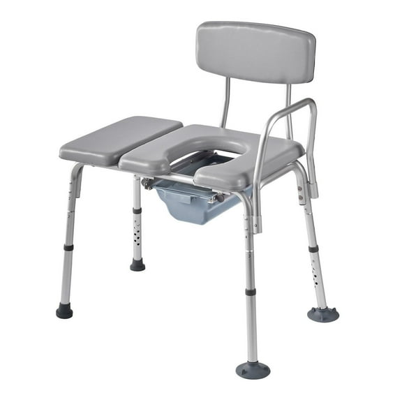 Bedside Commode Chair 500lbs Adjustable Height 4-in-1 Raised Toilet Seat