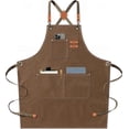 thumbnail image 1 of Delantal de lona Apron AFUN Chef para hombre y mujer, color marrón, 1 of 7