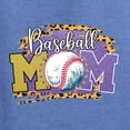 thumbnail image 2 of Baseball Mom Cheetah Glitter Sports Unisex Graphic Hoodie Sweatshirt, Vintage Heather Blue, Large, 2 of 4