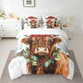 thumbnail image 2 of Castle Fairy Highland Cattle 7 Pieces Bedding Comforter Set for Teenagers,Merry Christmas Full Bedding Set Lightweight,Festival Xmas Fitted Sheet Flat Sheet,Microfiber Bedroom Decor, 2 of 8