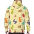 thumbnail image 7 of Daiia Colorful Rabbit for Men's Fashion Hoodies & Sweatshirts with Kangaroo Pocket Hooded Sweatshirt Breathable & Moisture Wicking-3X-Large, 7 of 7