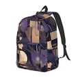 thumbnail image 3 of Casual Canvas Backpack Without Interlayer Large Capacity Stick Bag Design For Outdoor Shopping Office Outdoor Sports Darkorchid Geometric Lines Hand-Drawn Sketch_1 Small, 3 of 7