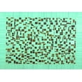 thumbnail image 1 of Ahgly Company Machine Washable Indoor Rectangle Solid Turquoise Blue Modern Area Rugs, 5' x 8', 1 of 4