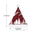 thumbnail image 3 of Fuzoiu Christmas Tree Buffalo Plaid Print Santa Hat Christmas Hat for kids,Santa Hats with Pompom, Unisex Xmas Holiday Hat for Christmas New Year Festive Party Supplies, 3 of 6