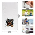 thumbnail image 2 of Ryvnso Puppy Dog Breaking Wall Hand Towels Set for Bathroom Cotton Face Towel Decorative 15.5x29.5 inch, 2 of 7