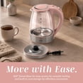 thumbnail image 4 of COOK WITH COLOR Electric Kettle, 1200W 1.8L Glass Water Boiler, Pink, 4 of 7