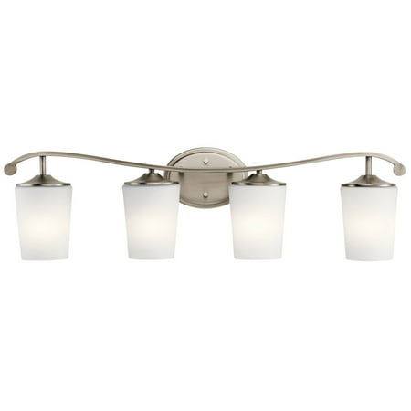 Antique Pewter 4 Light - Bathroom Vanity 4 Light With Antique Pewter Finish Steel Medium 32 inch 400 Watts