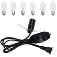 thumbnail image 1 of Ohlgt Cable De Repuesto Para Lámpara De Sal, 1 Paquete Con Interruptor De Atenuación, Cable De Lámpara De 5 Pies Y Paquete De 6 Bombillas Halógenas De Sal (15 Vatios), 1 of 7