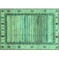 thumbnail image 1 of Ahgly Company Indoor Rectangle Abstract Turquoise Blue Modern Area Rugs, 8' x 12', 1 of 4