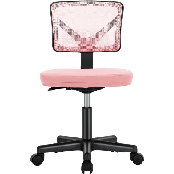 Silla de escritorio pequeña ergonómica de malla rosa Sweetcrispy