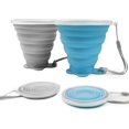thumbnail image 1 of Adventure Gear: Collapsible Silicone Travel Mug, Ultra-Thin Foldable Design for Easy Packing, Stainless Steel Rim Ensures Durability and Comfort, 1 of 5