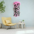 thumbnail image 5 of Flores artificiales colgantes, 2,7 pies de rosa para decoración de interiores y exteriores (rosa), 5 of 5