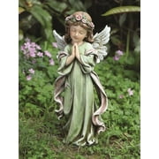 Napco Praying Angel Little Girl w Rose Halo Garden Statue