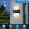 thumbnail image 3 of 6W Indoor LED Wall Light,Outdoor Wall Light IP65 Waterproof 1200LM,Modern Aluminum Wall Light 3000K Warm WhiteBlack, 3 of 5