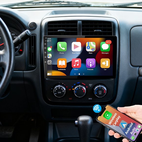 Eforcase 4 64GB Car Radio for Chevrolet Colorado 2004-2012, 10.1" Touch Screen Stereo with Wireless Carplay Android Auto Bluetooth GPS WiFi FM Mirror Link SWC Backup Camera Mic