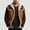 Khaki, variant on Men's Winter Polar Fleece Vest Outerwear Sherpa Lined Fleece Warm Work Casual Sleeveless Vest Shacket Jackets,Snap Button Multi Pocket Big and Tall Sizes S-3XL Khaki