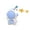 2Blue, variant on 2Blue Usb Rechargeable Leafless Portable Fan Handheld Pocket Fan 2 Wind Levels Quiet Brushless Motor 500Mah Battery Hanging Neck Design Up To 3 Hours Low Noise 3.5X2.8X2In