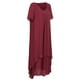 thumbnail image 2 of Nueva moda mujer vestido flojo ocasional del color sólido de manga corta boho summer maxi vesti Irfora Vestido, 2 of 7