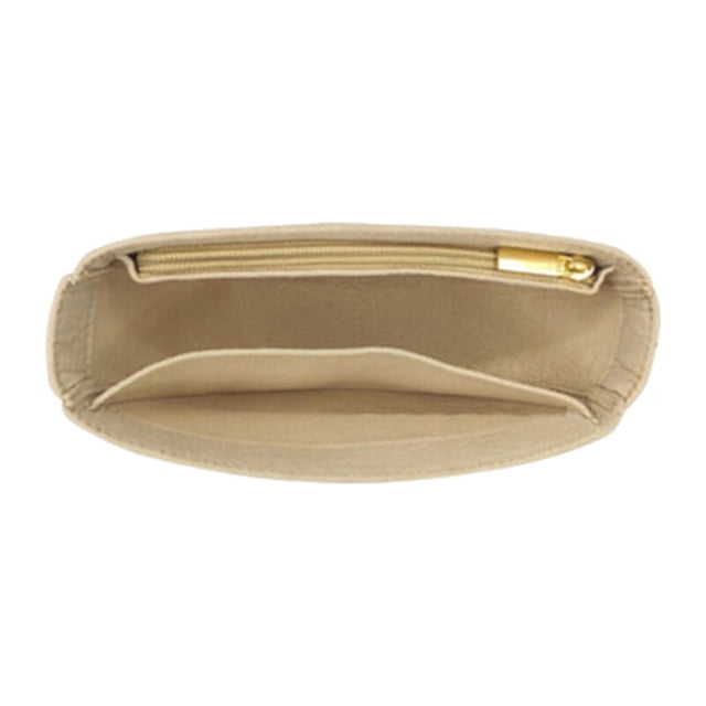 Organizador de monedero bolsa de maquillaje flexible jinwen Top abierto caqui claro
