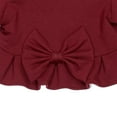thumbnail image 4 of Toddlers and Girls French Terry Knit Zuri Scalloped Trim Crop-Jacket in Vivid Burgandy 6, 4 of 8
