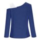 thumbnail image 5 of RKSTN Off the Shoulder Tops for Women Oversized Cold Shoulder Metal Buckle Single Strap Long Sleeve T Shirt Womens Casual Colorblock Plus Size Loose Fits Comfy Elegant Basic Tee Fall Spring Clothes, 5 of 7