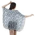 thumbnail image 4 of Moomaya Open Front Printed Shrug Printed Kimono Sleeve Beach Cover Up For Women, 4 of 5