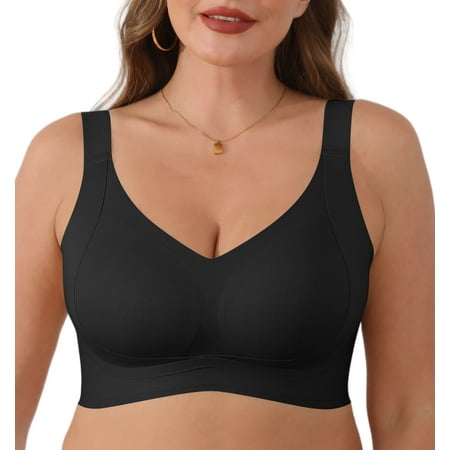 LWP Wireless Support Shaper Full Coverage Bra Everyday Bras Soft Light Comfort Bras for Women