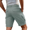 thumbnail image 6 of Cargo Shorts for Men 7 inch Inseam Lightweight Summer Workout Hiking Shorts Pull On Baggy Casual Outdoor Work Short,Light Gray,S, 6 of 10