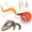 Orange, variant on Geamen Interactive Cat Toys with Bird Sounds & 3 Speed Modes, Rechargeable Automatic Moving Cat Toy with 3 Tails, Fast Charging Smart Rolling Ball for Indoor Cats to Chase Play on Hard Floor Carpet