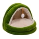 thumbnail image 3 of Cama grande para gatos para gatos de interior, perrera cálida para invierno, tienda de cueva para gatitos con juguete de pelota, cama para dormir para , VERDE, M Yinane cama de gato de peluche, 3 of 8