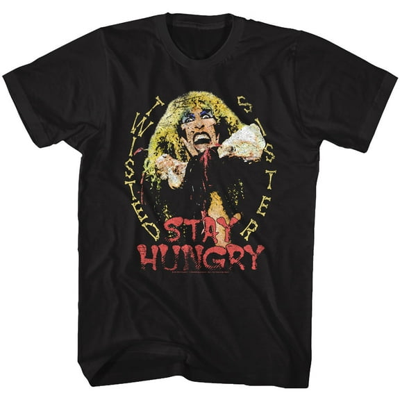Twisted Sister Stay Hungry Black Classic Adult T-Shirt