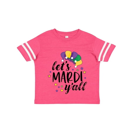 

Inktastic Mardi Gras Let s Mardi Y all with Jester Hat Boys or Girls Toddler T-Shirt
