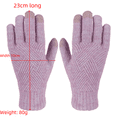thumbnail image 4 of Guantes de invierno de punto con pantalla táctil para hombre y mujer, con forro polar, gruesos y cálidos, para montar a caballo, 4 of 5