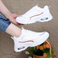 thumbnail image 5 of Fashion Chunky Platform Sneakers Women Classic White Tennis Shoes Comfy Arch Support LAce up Walking Running Shoes, 5 of 8