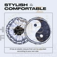 thumbnail image 5 of Silky Design Bonnet with Elastic Soft Band, Hair Braid Adjustable Women and Men Bonnets for Sleeping, Comfortable Satin Fabric Bonnet (Yin Yang N), 5 of 7