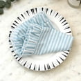 thumbnail image 4 of Ruffled Striped Rectangular Placemats, Washable Fabric Table Mats for Kitchen Dining Room, Boho Farmhouse Table Decor, Non-Slip Heat Resistant​, Blue, 4 of 6