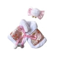thumbnail image 2 of Muñeco de peluche estilo antiguo, chal, ropa para muñeca con accesorio para el cabello, juego de simulación, bricolaje Rosa, 2 of 8