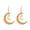 Golden, variant on 1 Pair Retro Star Moon Hook Earrings Female Double Moon Hollow Design Drop Earrings Ethnic Style Jewelry Accessories