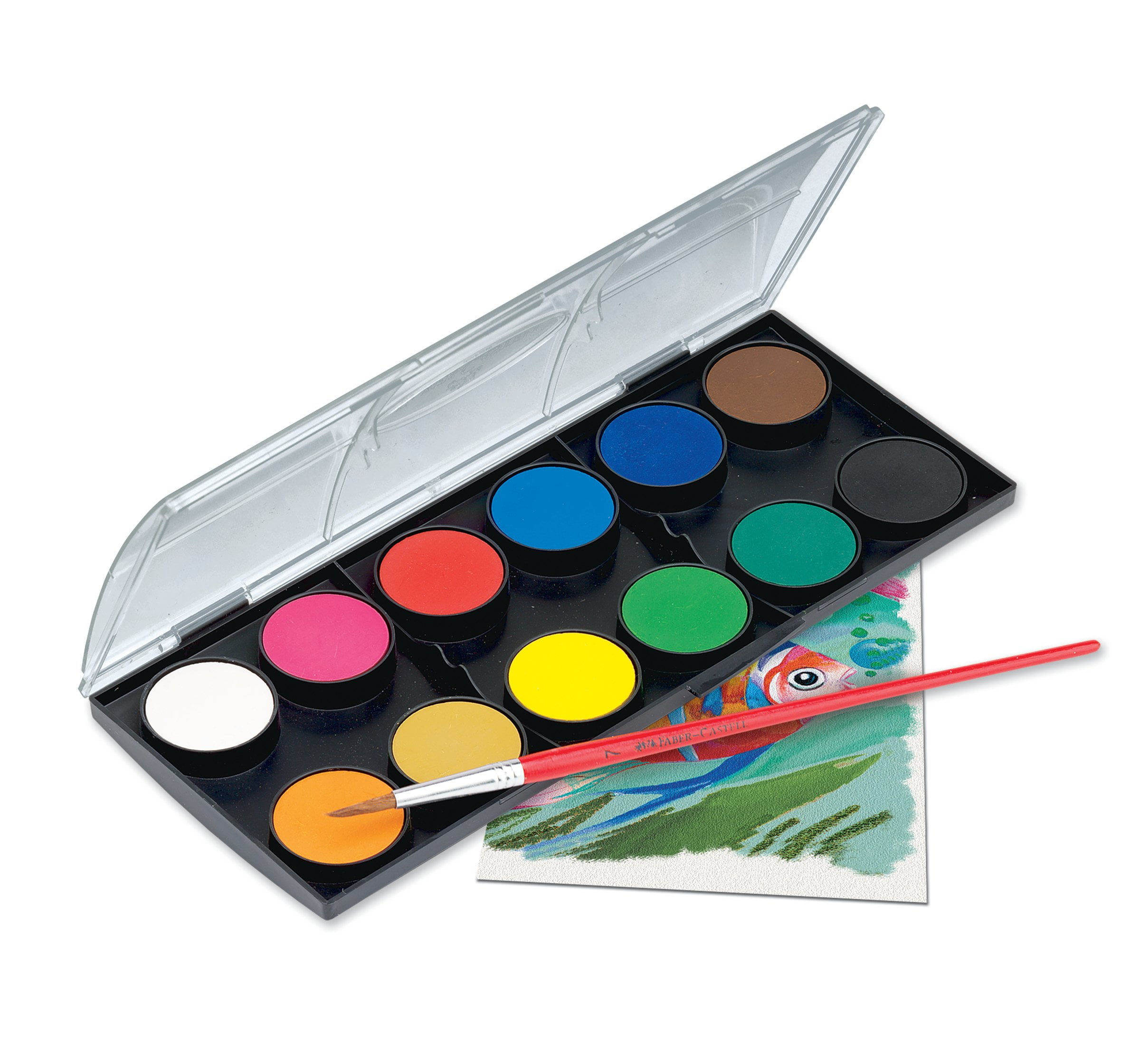 FaberCastell Watercolor Paint Set With Brush Premium Washable