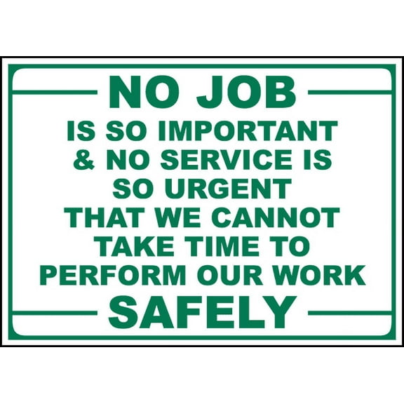 Vinyl Stickers - Perform Our Work Safely Sign - Safety and Warning Warehouse Signs Stickers - 3.5" x 5" - 3 Pack