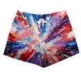 thumbnail image 3 of CFLVAEK Shorts Rouges Blancs Bleus pour Femmes Été Décontracté Taille Élastique avec Cordon Shorts Patriotiques 4 Juillet Shorts de Plage Vacances avec Poches TTG, 3 of 4