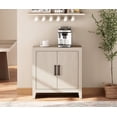 thumbnail image 3 of WAMPAT Buffet avec Rangement, Bahut de Cuisine avec Tablette Réglable et Porte, Crédence Moderne Style Ferme, Bar à Café pour Cuisine et Salle à Manger, Chêne Clair, 3 of 7