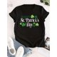 thumbnail image 2 of Camiseta De Verano MujerSt. Patrick's Day Clover Print T-shirt, Casual Short Sleeve Crew Neck Top For Spring & Summer, WomenCamisetas de verano para mujer, manga corta, cuello redondo, casual, lindo, 2 of 7