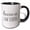 Black/White, variant on 3drose, Image of Because Law School Quote, 11oz Two-tone Black Mug
