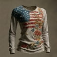 thumbnail image 2 of MEICHEN Women's Casual Long Sleeved Sweatshirt Celebrates 250th Anniversary Shirts American Flag Print Patriotic Pullover Top, 2 of 3