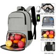 thumbnail image 4 of Sonducket Mochila de picnic Compartimentos de mochila al aire libre Paquete de transporte Compras informales Bolsa de hombro aislada de tela Mochilas de mochilero Negro, 4 of 6