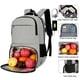 thumbnail image 3 of Naiovety Mochila de picnic Al aire libre Barbacoa Almuerzo Mochila Compartimentos Paquete de transporte de bolsillo Bolso de hombro de compras Mochilas de mochilero Gris oscuro, 3 of 6